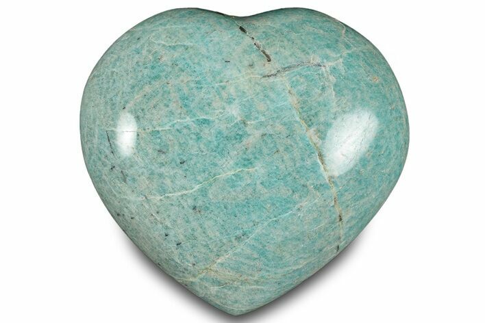 Teal-Blue Polished Amazonite Heart - Madagascar #323121